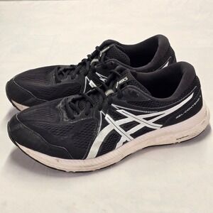 ASICS GEL-Contend 7 Men's Black White Athletic Running Shoes Extra Wide Size 13